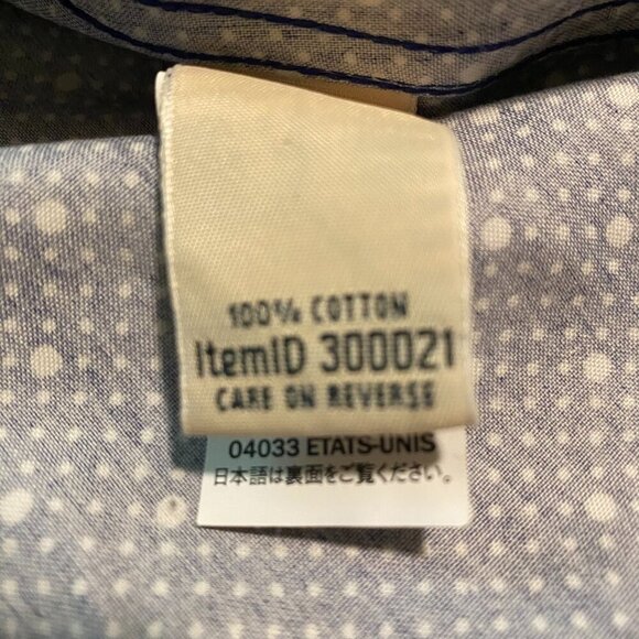 LL Bean Women's Wrinkle Free Bu Shirt Size XXS Petite Blue Polka Dot - Picture 7 of 7